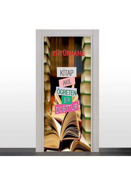 Kütüphane Kapı Giydirme