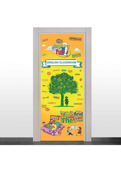 Ingilizce Sınıfı Kapı Giydirme