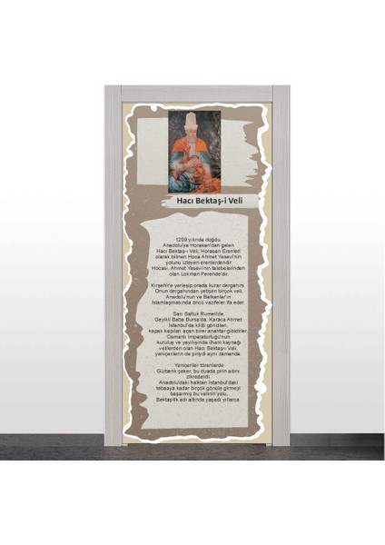 Türk Büyükleri Kapı Giydirme (Hacı Bektaş-I Veli)