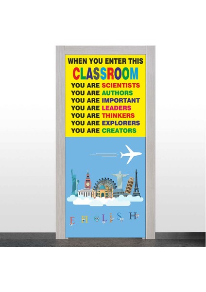 Ingilizce Sınıfı Kapı Giydirme