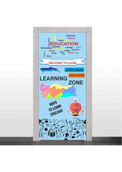 Ingilizce Sınıfı Kapı Giydirme