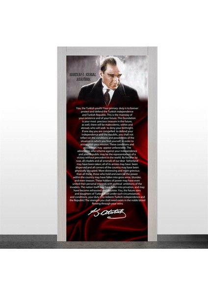 Atatürk ve Bayrak Kapı Giydirme