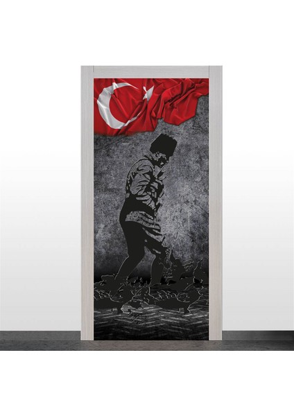 Atatürk ve Bayrak Kapı Giydirme