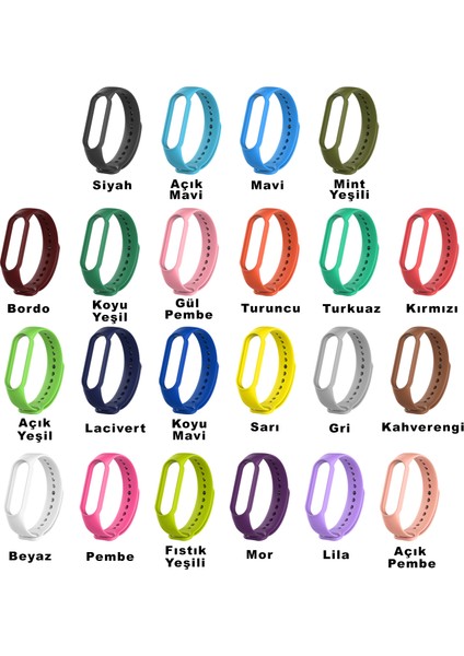 Xiaomi Mi Band 6 Akıllı Bileklik Uyumlu Silikon Kordon Kayış Kahverengi modelleri