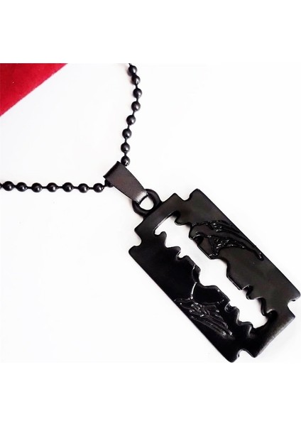 Siyah Renk Jilet Tasarım Erkek Kolye fiyatları