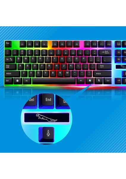 G21B USB LED Işıklı Oyuncu Klavye ve Mouse Set AL-33716