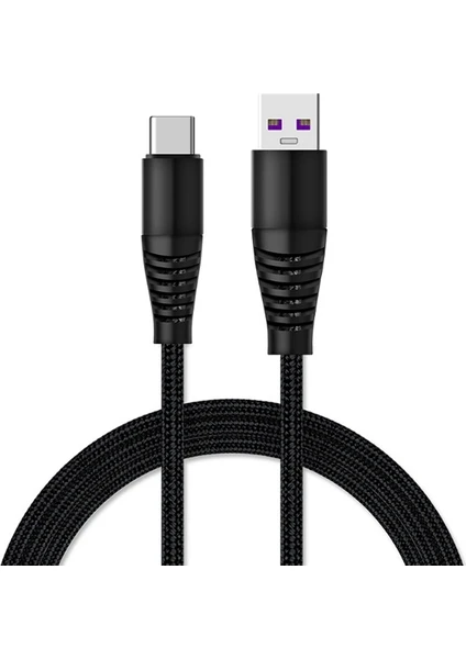 5A Ultra Hızlı Şarj USB Şarj Kablosu Type-C 1 mt AL-33868