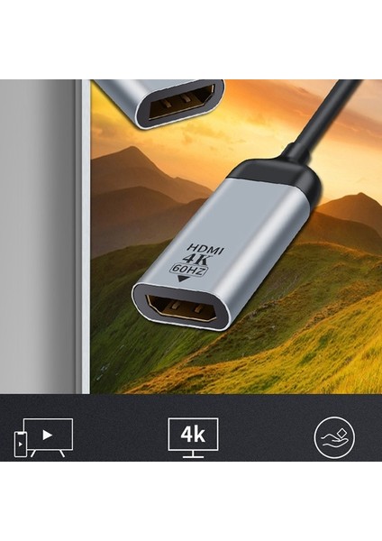 4K HDMI To Type-C Dönüştürücü Adaptör 60Hz 20CM AL-33726