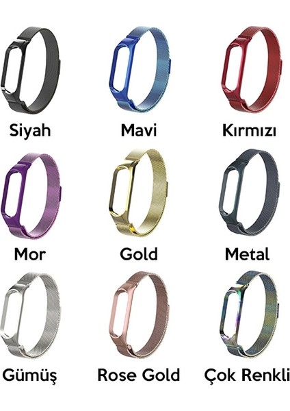 Xiaomi Mi Band 5 Metal Kayış Kordon Milano Loop AL-33490