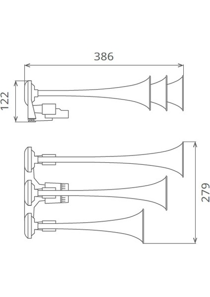 24 Volt Saydırmalı Arap Korna 80EC Kırmızı Ean- 8698520200974 modelleri