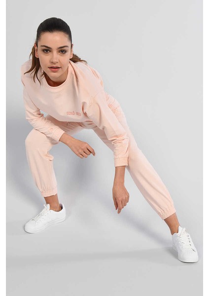 Steward Pembe Kadın Bisiklet Yaka Sweatshirt indirimleri