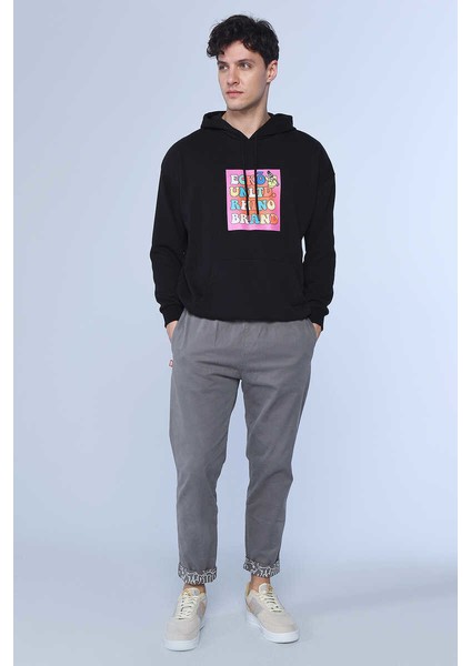 Ecko Unltd Henley Siyah Erkek Kapüşonlu Hoodie