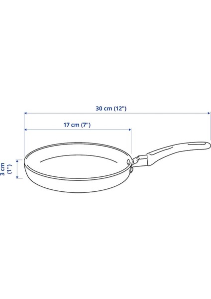 Hemlagad Kızartma Tavası Siyah 17 Cm