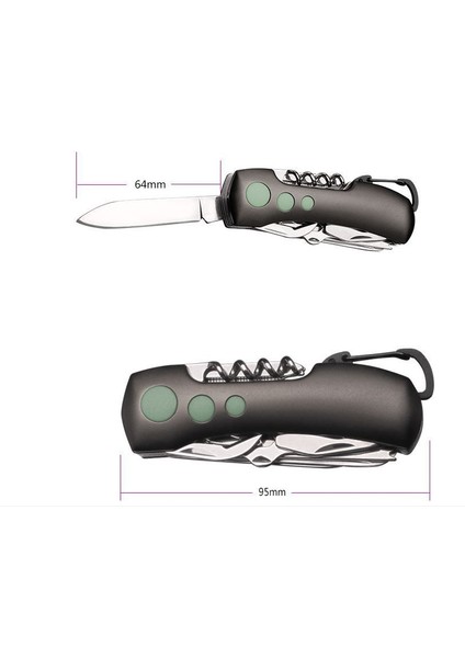 Çok Fonksiyonlu Katlanır Isviçre Çakısı 14IN1 El Aletleri Kamp