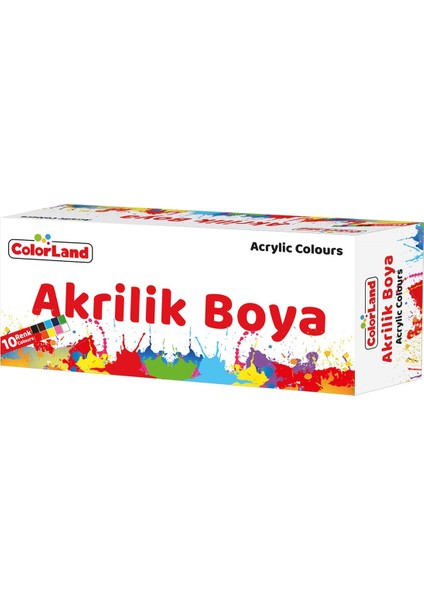 10 Renk Akrilik Boya 15 ml