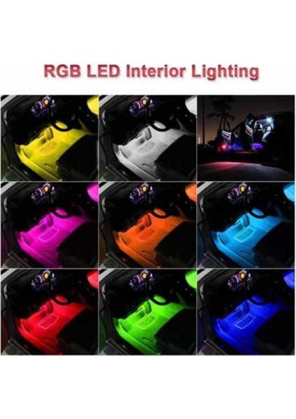 Araç Içi Ayakaltı Sese Duyarlı 12 LED fiyatları