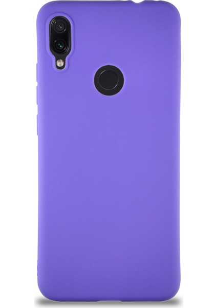 Xiaomi Redmi Note 7 Prokılıf Soft Premier Renkli Silikon Kapak - Mor