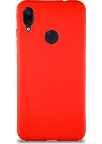 Xiaomi Redmi Note 7 Pro Kılıf Soft Premier Renkli Silikon Kapak - Kırmızı