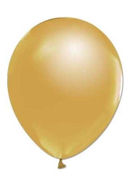 Metalik Sedefli Parlak Gold Balon 1 Paket (Helyumla Uçan) 100 Adet