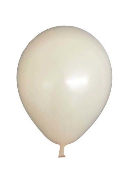 Sedefli Metalik Parlak Balon Beyaz 100 Adet