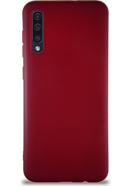 Samsung Galaxy A50 ile Uyumlu Kılıf Soft Premier Renkli Silikon ile Uyumlu Kapak - Mürdüm