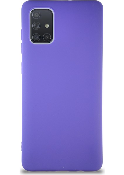 Samsung Galaxy A71 Kılıf Soft Premier Renkli Silikon Kapak - Mor