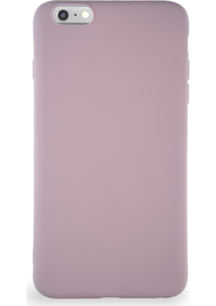 Apple iPhone 6 Plus Kılıf Soft Premier Renkli Silikon Kapak - Pudra