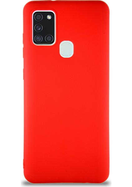 Samsung Galaxy A21S Kılıf Soft Premier Renkli Silikon Kapak - Kırmızı