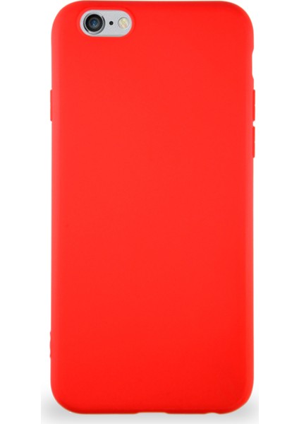 Apple iPhone 6s Kılıf Soft Premier Renkli Silikon Kapak - Kırmızı