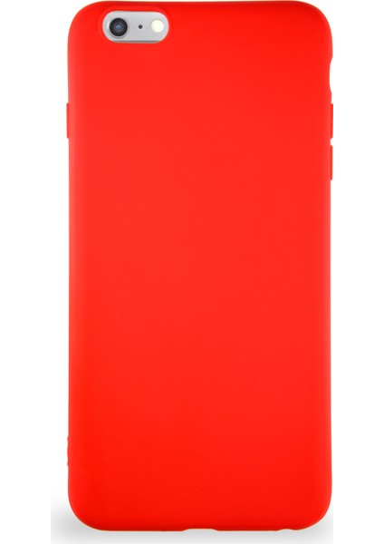 Apple iPhone 6 Plus Kılıf Soft Premier Renkli Silikon Kapak - Kırmızı