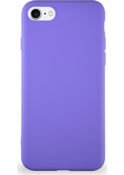 Apple iPhone Se 2020 Kılıf Soft Premier Renkli Silikon Kapak - Mor