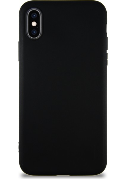Apple iPhone x Kılıf Soft Premier Renkli Silikon Kapak - Siyah