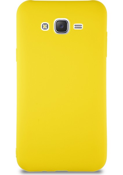 Samsung Galaxy J7 Core Kılıf Soft Premier Renkli Silikon Kapak - Sarı