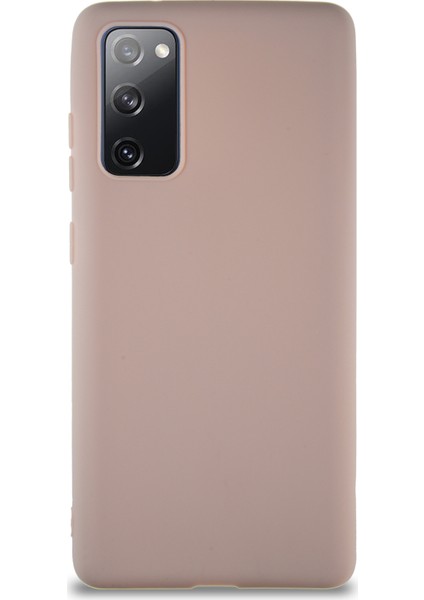 Samsung Galaxy S20 Fe Kılıf Soft Premier Renkli Silikon Kapak - Pudra