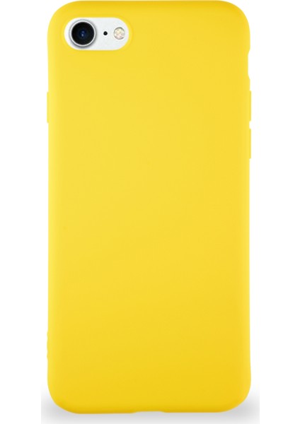 Apple iPhone Se 2020 Kılıf Soft Premier Renkli Silikon Kapak - Sarı