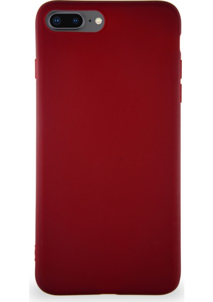 Apple iPhone 7 Plus Kılıf Soft Premier Renkli Silikon Kapak - Mürdüm