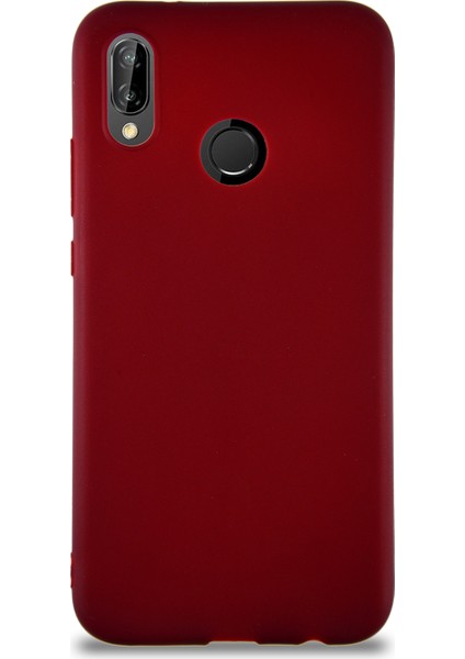 Huawei P20 Lite Kılıf Soft Premier Renkli Silikon Kapak - Mürdüm