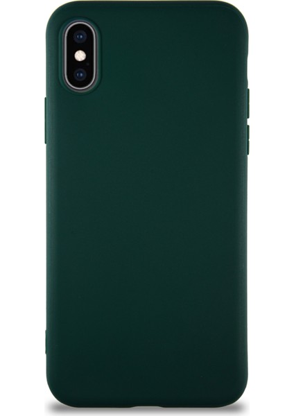Apple iPhone x Kılıf Soft Premier Renkli Silikon Kapak - Yeşil