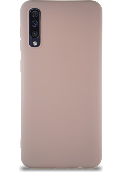 Samsung Galaxy A50 ile Uyumlu Kılıf Soft Premier Renkli Silikon ile Uyumlu Kapak - Pudra