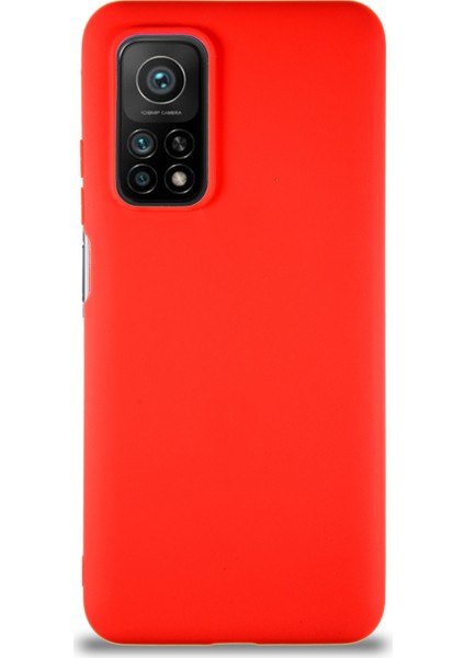 Xiaomi Mi 10T Kılıf Soft Premier Renkli Silikon Kapak - Kırmızı