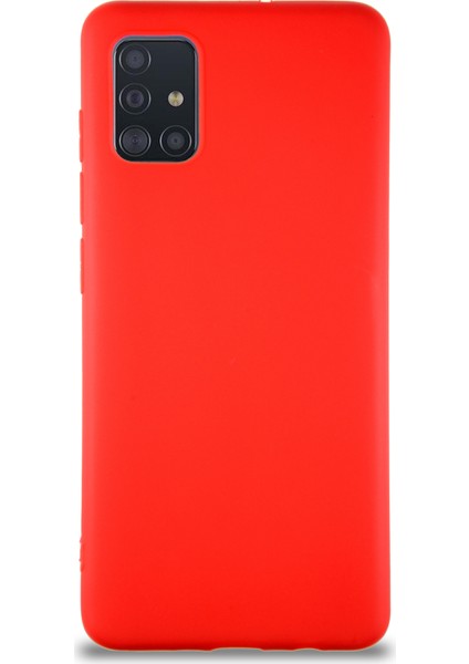Samsung Galaxy A51 Kılıf Soft Premier Renkli Silikon Kapak - Kırmızı