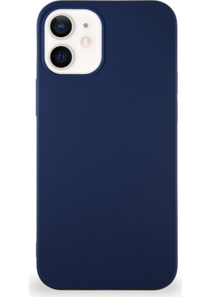 Apple iPhone 12 Mini Kılıf Soft Premier Renkli Silikon Kapak - Lacivert