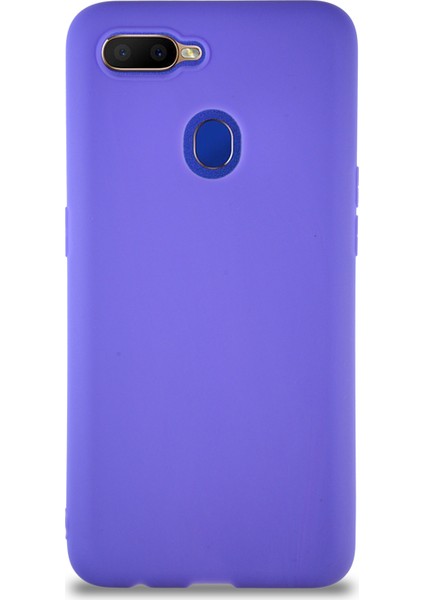 Oppo Ax7 Kılıf Soft Premier Renkli Silikon Kapak - Mor