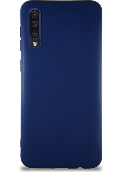 Samsung Galaxy A50 ile Uyumlu Kılıf Soft Premier Renkli Silikon ile Uyumlu Kapak - Lacivert