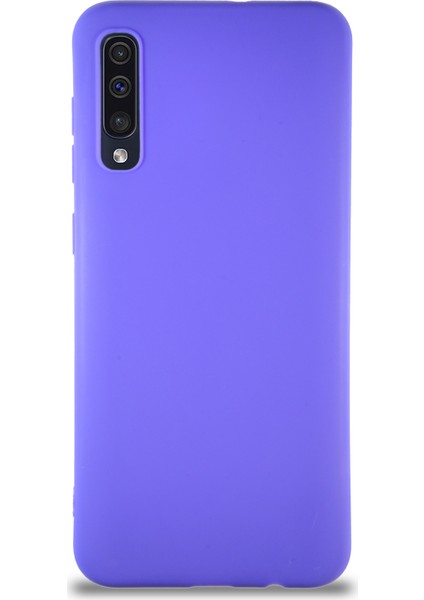 Samsung Galaxy A50 ile Uyumlu Kılıf Soft Premier Renkli Silikon ile Uyumlu Kapak - Mor
