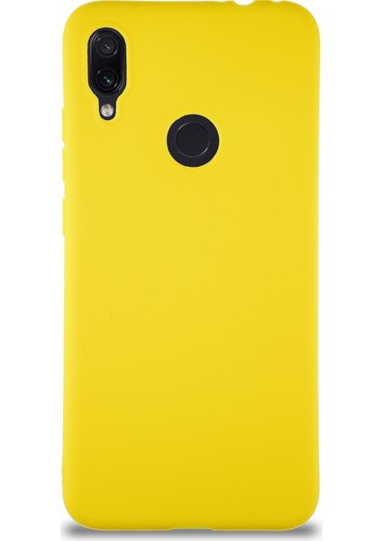 Xiaomi Redmi Note 7 Kılıf Soft Premier Renkli Silikon Kapak - Sarı