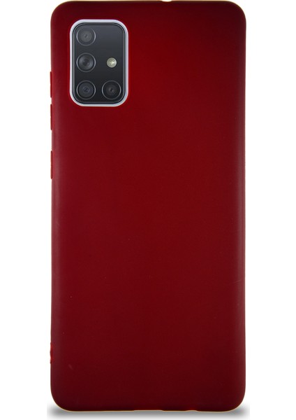Samsung Galaxy A71 Kılıf Soft Premier Renkli Silikon Kapak - Mürdüm
