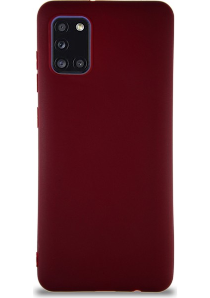 Samsung Galaxy A31 Kılıf Soft Premier Renkli Silikon Kapak - Mürdüm