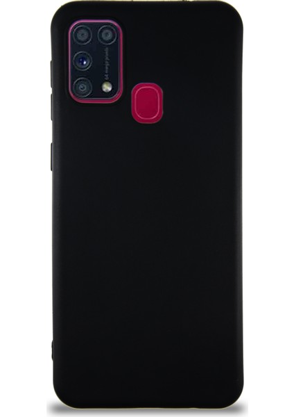Samsung Galaxy M31 Kılıf Soft Premier Renkli Silikon Kapak - Siyah