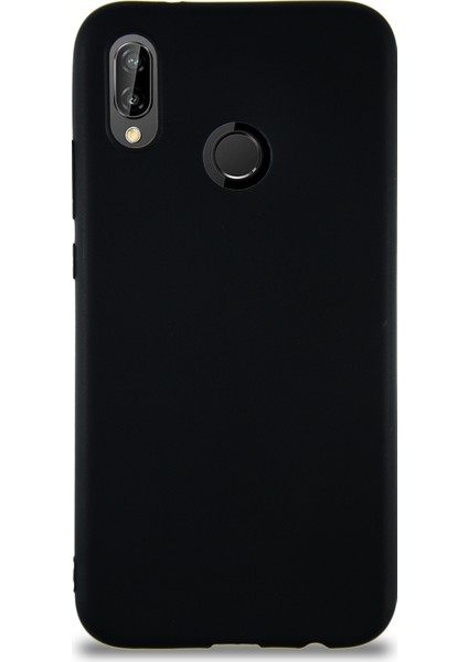 Huawei P20 Lite Kılıf Soft Premier Renkli Silikon Kapak - Siyah
